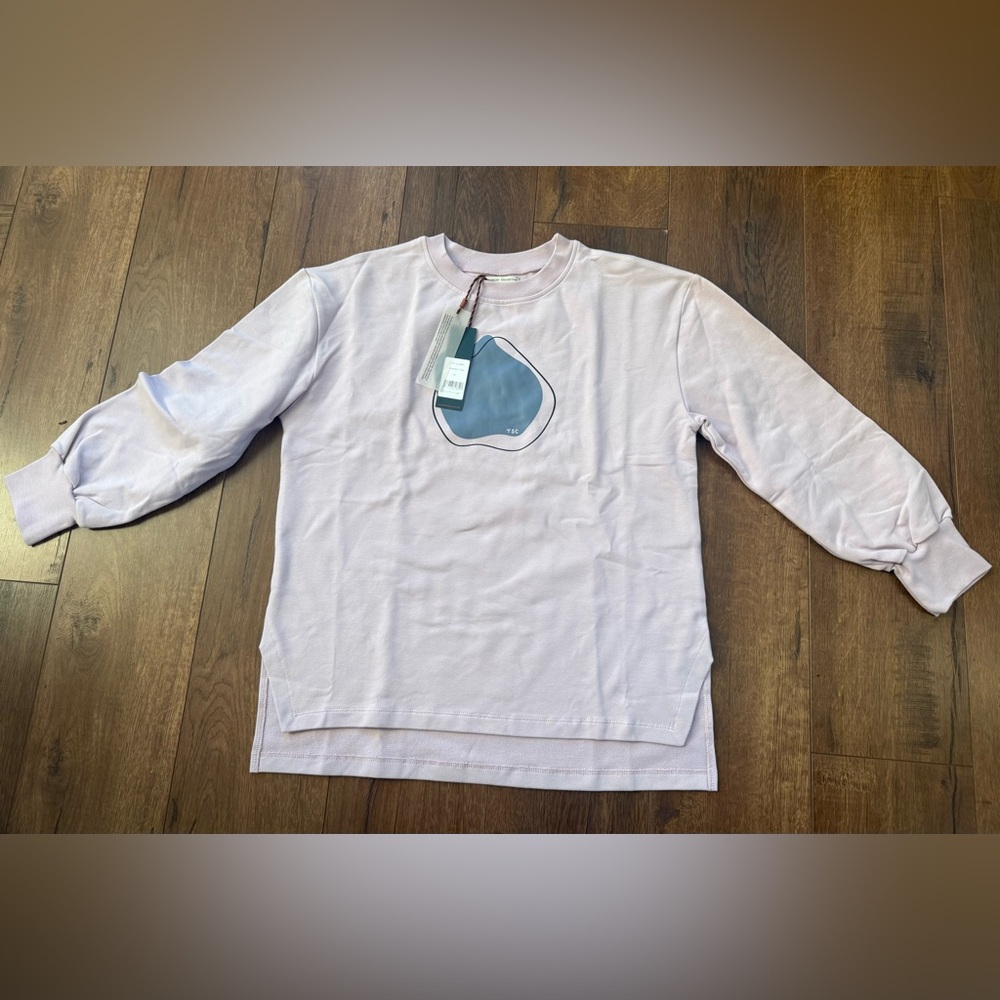 The Sunday Collective Organic Weekend Sweatshirt Lavender, girls sz 12Y - NWT